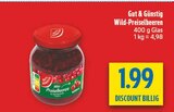 Wild-Preiselbeeren im Angebot bei diska in Coburg Wild-Preiselbeeren Angebote von Gut & Günstig bei diska Coburg für 1,99 €