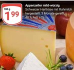 Appenzeller mild-würzig für 1,99 € bei GLOBUS im Angebot Appenzeller mild-würzig im aktuellen GLOBUS Prospekt