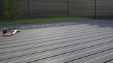 Lame de terrasse composite "Neva" gris - GoodHome en promo chez Brico Dépôt Tours à 9,70 €