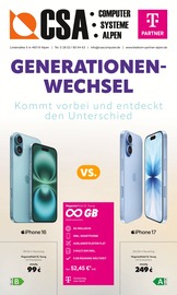 Aktueller CSA Computer Prospekt mit Apple, "GENERATIONEN-WECHSEL", Seite 1