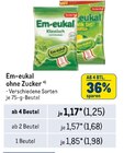 Em-eukal ohne Zucker im Angebot bei Metro in Düsseldorf Em-eukal ohne Zucker Angebote bei Metro Düsseldorf für 1,25 €