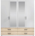 Kleiderschrank 4-türig Angebote von CARRYHOME bei XXXLutz Möbelhäuser Gießen für 299,00 €