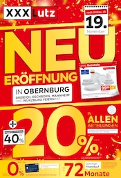 Aktueller XXXLutz Möbelhäuser Möbel & Einrichtung Prospekt in Guntersblum und Umgebung, "NEUERÖFFNUNG in Obernburg" mit 24 Seiten, 18.11.2024 - 24.11.2024