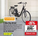 E-Bike City, 28 Zoll im Lidl Prospekt E-Bike City, 28 Zoll von Prophete im aktuellen Lidl Prospekt für 899,00 €