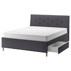 Bettgestell gepolstert mit Schubl. Gunnared dunkelgrau 180x200 cm Angebote von IDANÄS bei IKEA Hildesheim für 699,00 €