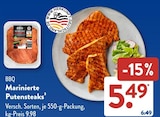 Marinierte Putensteaks von BBQ für 5,49 € bei ALDI SÜD im Angebot Marinierte Putensteaks von BBQ im aktuellen ALDI SÜD Prospekt