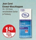 Einmal-Waschlappen von Jean Carol im aktuellen V-Markt Prospekt