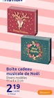 Boîte cadeau musicale de Noël en promo chez Action Boulogne-Billancourt à 2,19 €