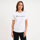 T-shirt manches courtes coton Champion blanc femme - La Halle à Caen T-shirt manches courtes coton Champion blanc femme en promo chez La Halle Caen à 24,99 €