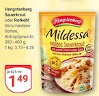 Sauerkraut im Angebot bei GLOBUS in Herne Sauerkraut Angebote von Hengstenberg bei GLOBUS Herne für 1,49 €