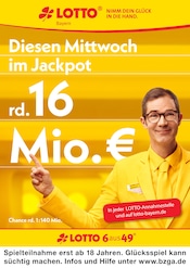 Aktueller LOTTO Bayern Hallstadt Prospekt "Aktueller Jackpot rund 16 Mio. €" mit 1 Seite