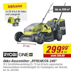 Akku-Rasenmäher „RY18LM37A-240“ von RYOBI für 299,99 € bei toom Baumarkt im Angebot Akku-Rasenmäher „RY18LM37A-240“ von RYOBI im aktuellen toom Baumarkt Prospekt