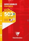 Etui de 500 copies doubles perforées A4 Clairefontaine Grands carreaux - Clairefontaine dans le catalogue Fnac