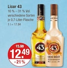 verschiedene Sorten im V-Markt Prospekt verschiedene Sorten von Licor 43 im aktuellen V-Markt Prospekt für 12,49 €