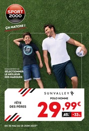 Catalogue Sport 2000 à Le Chesnay, avec 16 pages Prospectus Sport 2000 à Le Chesnay, "FÊTE DES PÈRES", 16 pages, 30/05/2023 - 18/06/2023