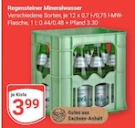 Mineralwasser im Angebot bei GLOBUS in Halle Mineralwasser Angebote von Regensteiner bei GLOBUS Halle für 3,99 €