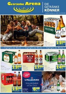 Cola im Getränke Arena Prospekt "DIE GETRÄNKEKÖNNER" mit 4 Seiten (Essen)