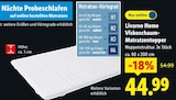 Viskoschaum-Matratzentopper im Angebot bei Lidl in Gotha Viskoschaum-Matratzentopper Angebote von Livarno Home bei Lidl Gotha für 44,99 €