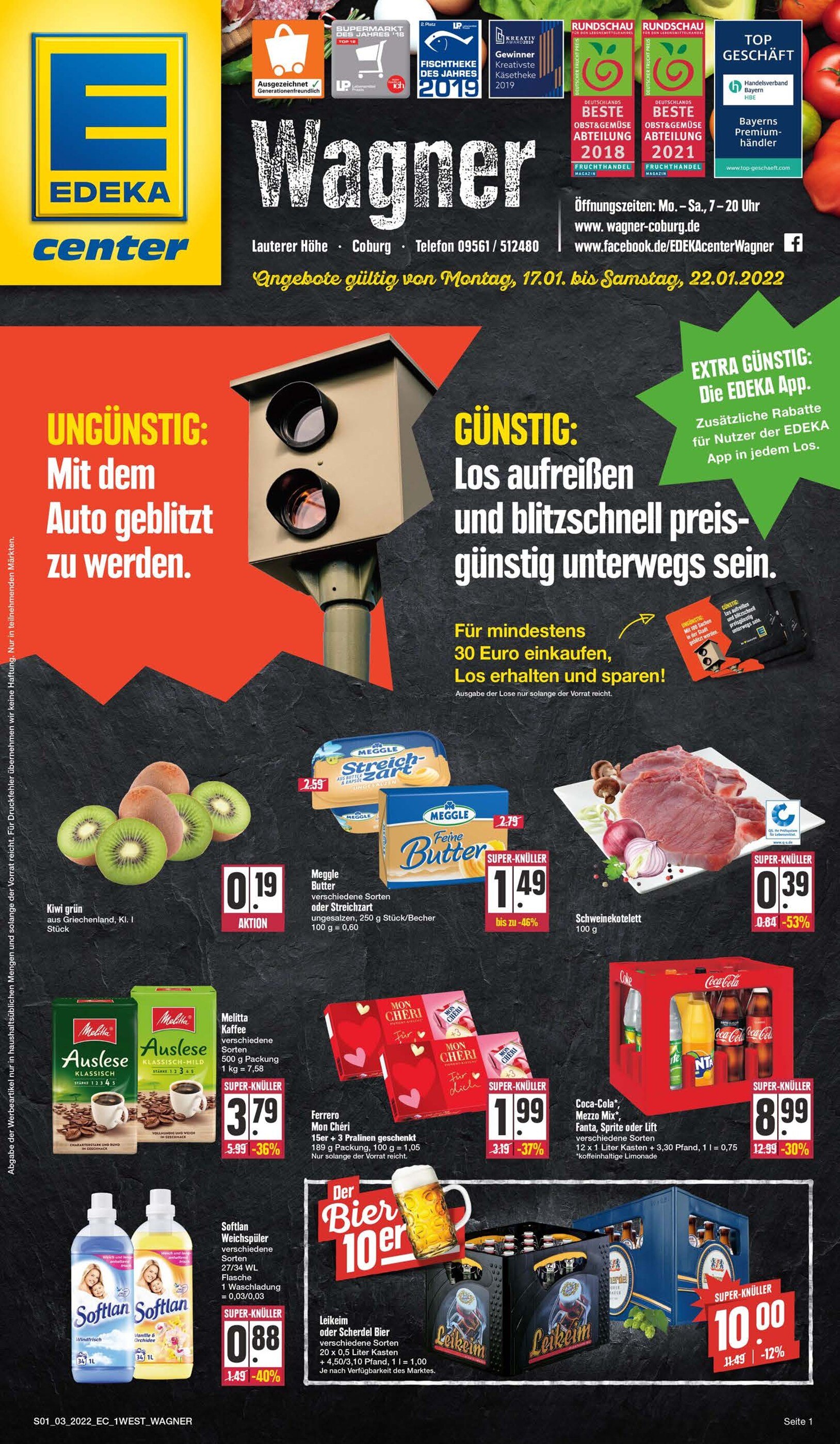 E center Prospekt für Rödental mit 20 Seiten E center Prospekt für Rödental: "Top Angebote!", 20 Seiten, 17.01.2022 - 22.01.2022