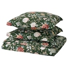 Bettwäsche-Set, 3-teilig dunkel graugrün/bunt 240x220/80x80 cm im Angebot bei IKEA in Rüsselsheim Bettwäsche-Set, 3-teilig dunkel graugrün/bunt 240x220/80x80 cm Angebote von NÄSSELKLOCKA bei IKEA Rüsselsheim für 39,99 €