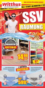 Matratze im Witthus Heimtex-Fachmarkt GmbH Prospekt "SSV RÄUMUNG" mit 10 Seiten (Bremen)