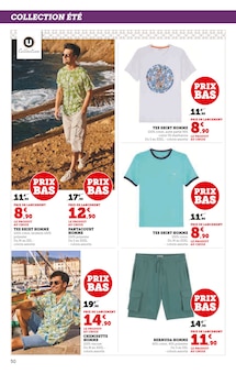 Promotion Pantalon Homme dans le prospectus Hyper U, valable du 11/06/2025 au 22/06/2025 Promo Pantalon Homme dans le catalogue Hyper U du moment à la page 50