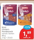 Chicko's Hundesnack von Rinti für 1,89 € bei budni im Angebot Chicko's Hundesnack von Rinti im aktuellen budni Prospekt