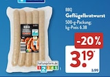 Geflügelbratwurst  im aktuellen ALDI SÜD Prospekt für 3,19 €