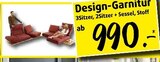 Aktuelles Design-Garnitur Angebot bei Polstermöbel Fischer in Regensburg ab 990,00 €