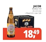 Weißbier Hell im Angebot bei Getränke Hörl in Ingolstadt Weißbier Hell Angebote von JACOB bei Getränke Hörl Ingolstadt für 18,49 €