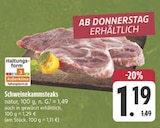 Schweinekammsteaks Angebote bei EDEKA Weiden für 1,19 €
