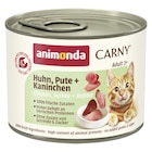 Aktuelles Animonda Cat Dose Carny Adult Huhn & Pute & Kaninchen 200 g Angebot bei Zookauf in Hannover ab 1,19 €