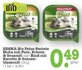 Feine Pastete Huhn mit Pute, Erbsen & Sesamöl Angebote von EDEKA Bio bei E center Mainz für 0,49 €