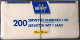 Serviettes en papier 1 pli - WINNY en promo chez Carrefour Mulhouse à 1,50 €