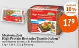 High Protein Brot oder Toastbrötchen Angebote von Mestemacher bei tegut Eisenach für 1,79 €