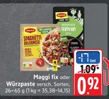 Maggi fix Spaghetti Bolognese Angebote von Maggi bei EDEKA Aalen für 0,92 €