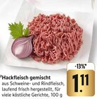 E center Büttelborn - Hackfleisch gemischt Angebot im Prospekt Hackfleisch gemischt bei E center im Büttelborn Prospekt für 1,11 €