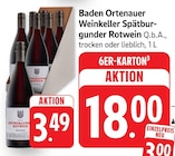 Spätburgunder Rotwein Q.b.A., trocken Angebote von Baden Ortenauer Weinkeller bei EDEKA Ettlingen für 3,49 €