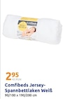 Jersey-Spannbettlaken Weiß im Angebot bei Action in Düren Jersey-Spannbettlaken Weiß Angebote von Comfibeds bei Action Düren für 2,95 €