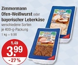Ofen-Weißwurst im V-Markt Prospekt Ofen-Weißwurst von Zimmermann im aktuellen V-Markt Prospekt für 3,99 €