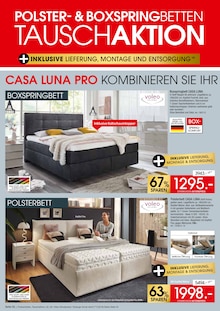 Bett im aktuellen Zurbrüggen Prospekt (Hagen (Stadt der FernUniversität)) Bett im Zurbrüggen Prospekt "POLSTER- & BOXSPRINGBETTEN TAUSCHAKTION" mit 4 Seiten (Hagen (Stadt der FernUniversität))