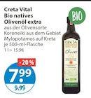 Bio natives Olivenöl extra im V-Markt Prospekt Bio natives Olivenöl extra von Creta Vital im aktuellen V-Markt Prospekt für 7,99 €