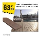 Lame de Terrasse Bambou 1850 x 137 x 20 mm Extreme en promo chez Tout Faire Rennes à 63,90 €