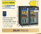 Unterbau-Umluft- Flaschenkühlschrank Angebote bei Metro Friedrichshafen für 428,39 €