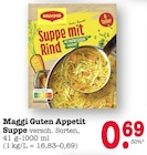 Guten Appetit Suppe mit Rind im Angebot bei E center in Baden-Baden Guten Appetit Suppe mit Rind Angebote von Maggi bei E center Baden-Baden für 0,69 €