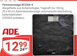 Personenwaage BE2306-4 Angebote von ADE bei GLOBUS Erlangen für 12,99 €