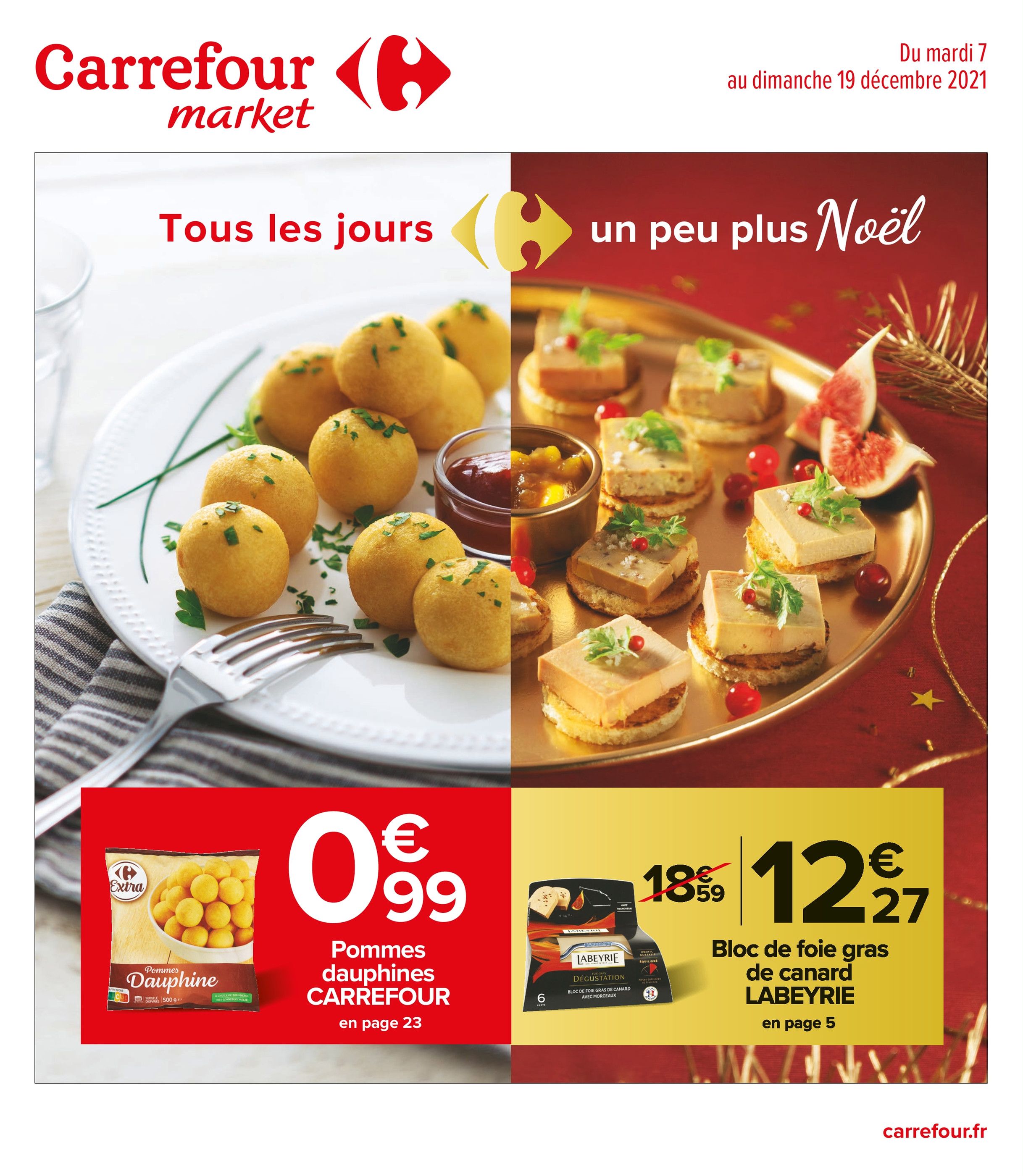 Catalogue Carrefour Market à Calas, avec 96 pages Prospectus Carrefour Market à Calas, "Tous les jours un peu plus Noël", 96 pages, 07/12/2021 - 19/12/2021