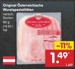 Aktuelles Wurstspezialitäten Angebot bei Netto Marken-Discount in Pforzheim ab 1,49 €