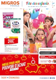 Catalogue Supermarchés Migros France en cours à Brenthonne et alentours, Fête des enfants, 24 pages, 28/05/2024 - 02/06/2024