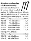 Gipsplattenschrauben für 16,80 € bei Holz Possling im Angebot Gipsplattenschrauben im aktuellen Holz Possling Prospekt